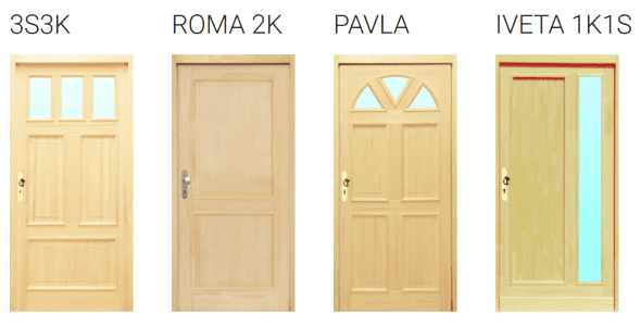 vstupní dřevěné dveře Iveta, Pavla, Roma, 3S3K