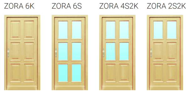 vstupní dřevěné dveře Zora