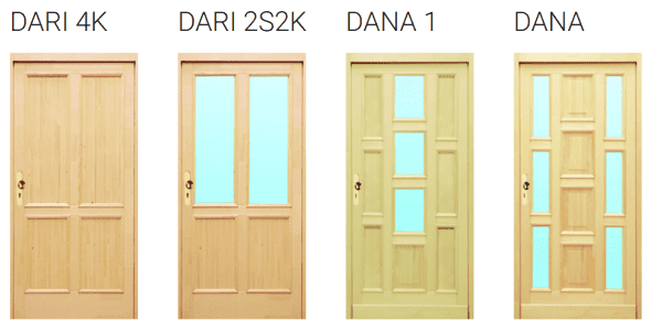 vstupní dřevěné sveře Dari, Dana
